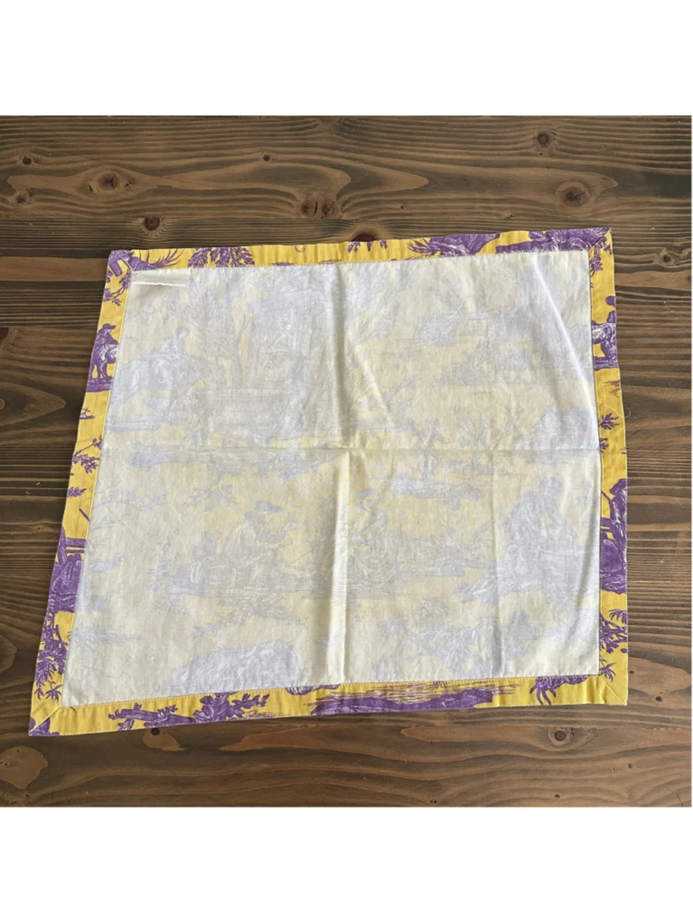Williams Sonoma Orleans Toile Napkin 19x19 Yellow Purple Cotton Replacement